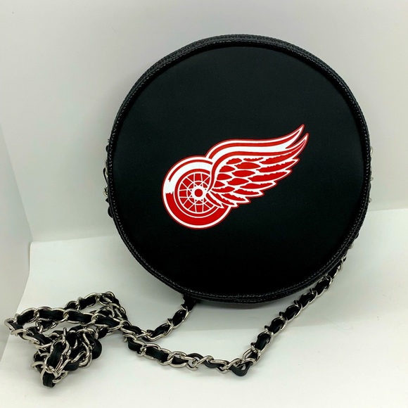 Detroit redwings hockey hockey puck bag NHL handbag purse sports - Picture 1 of 7